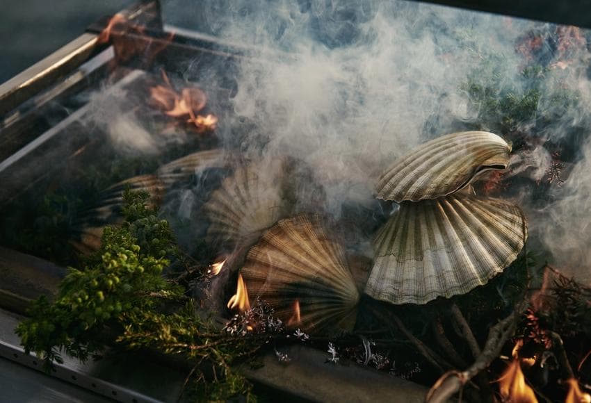 Seafood on the grill