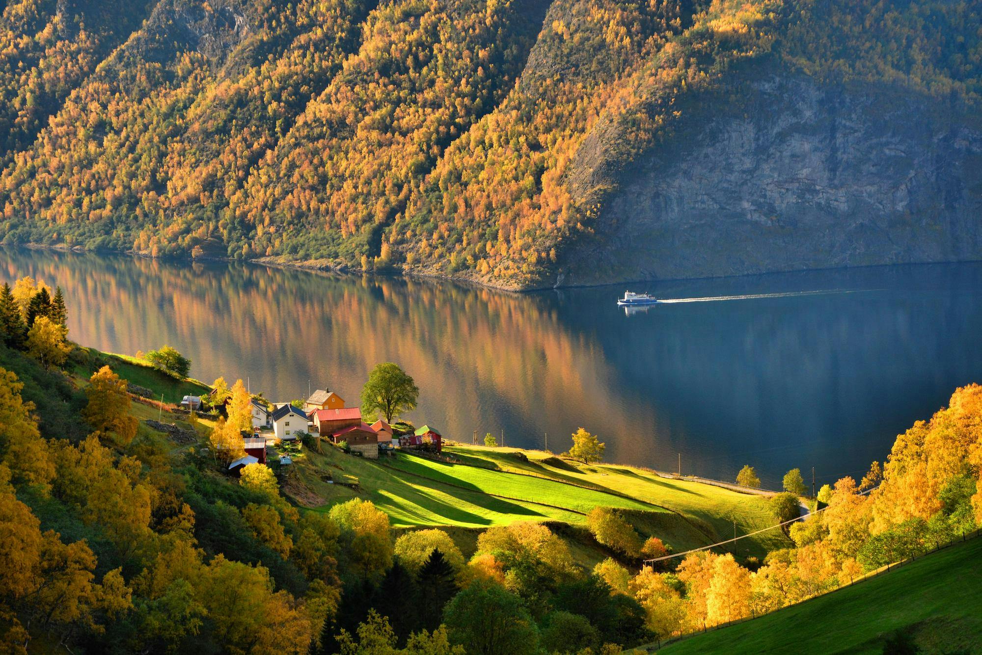 The Aurlandsfjord in Autumn