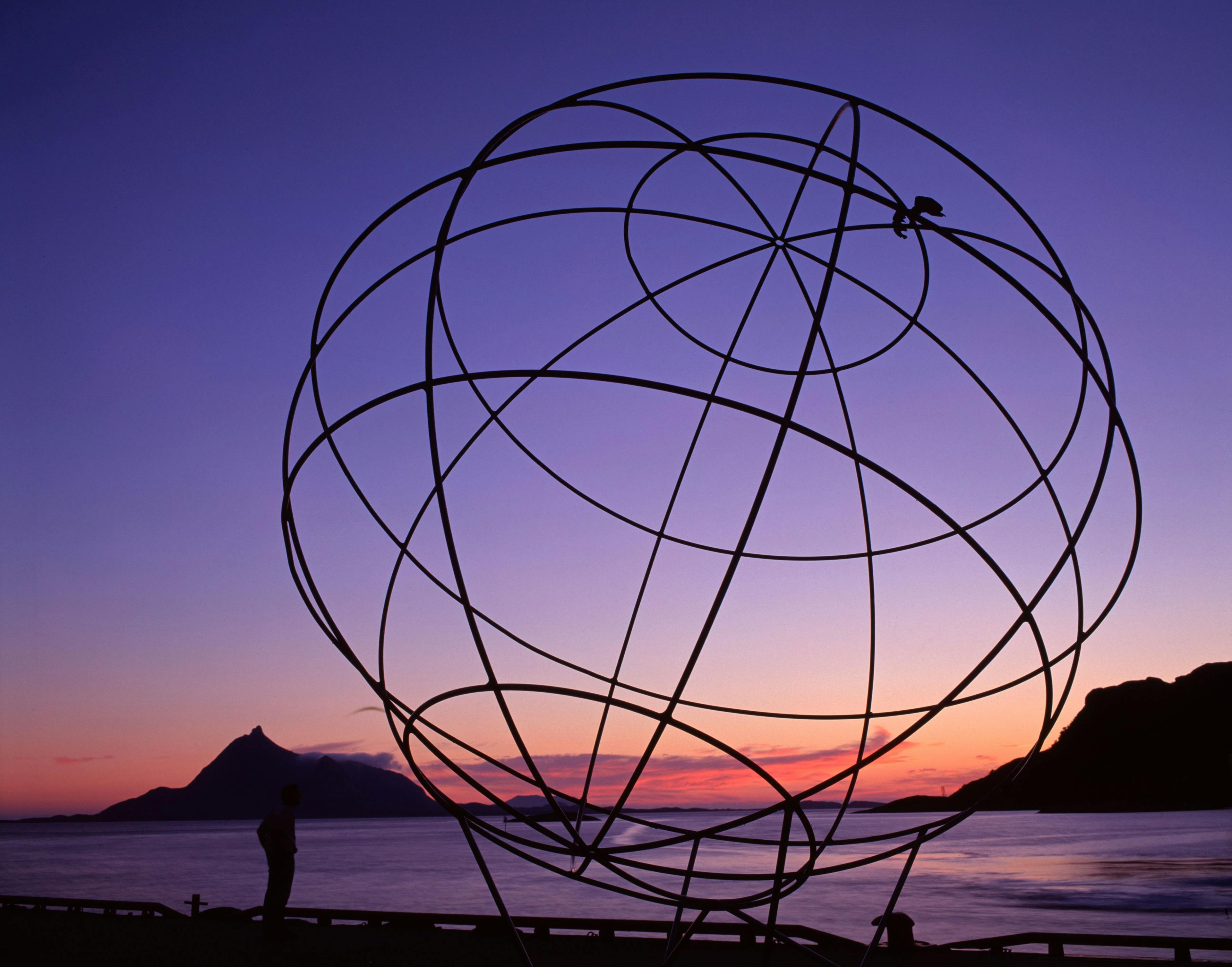 Globe installation showing the Polar Circle 