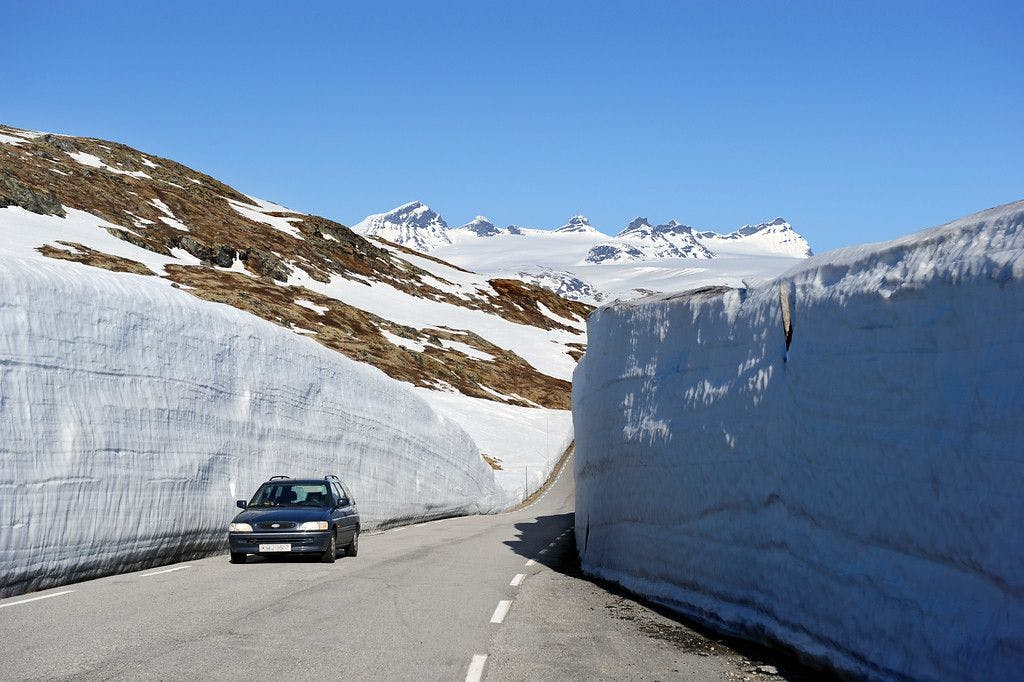 Norwegian Scenic Route Sognefjellet in Winter
