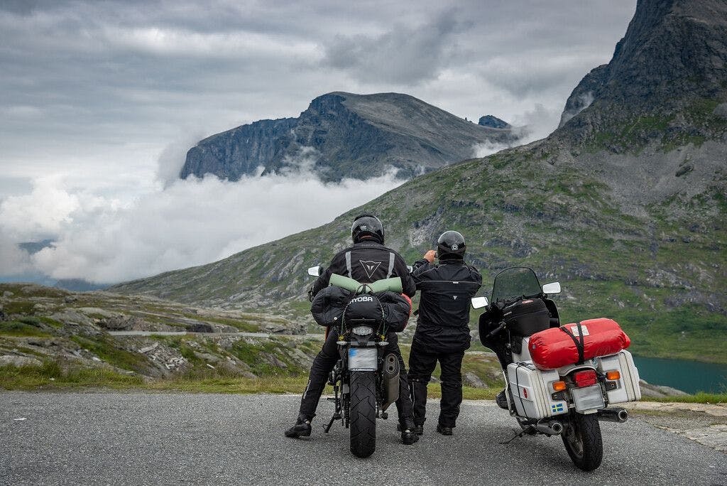 Driving motorbikes on the Norwegian Scenic Route