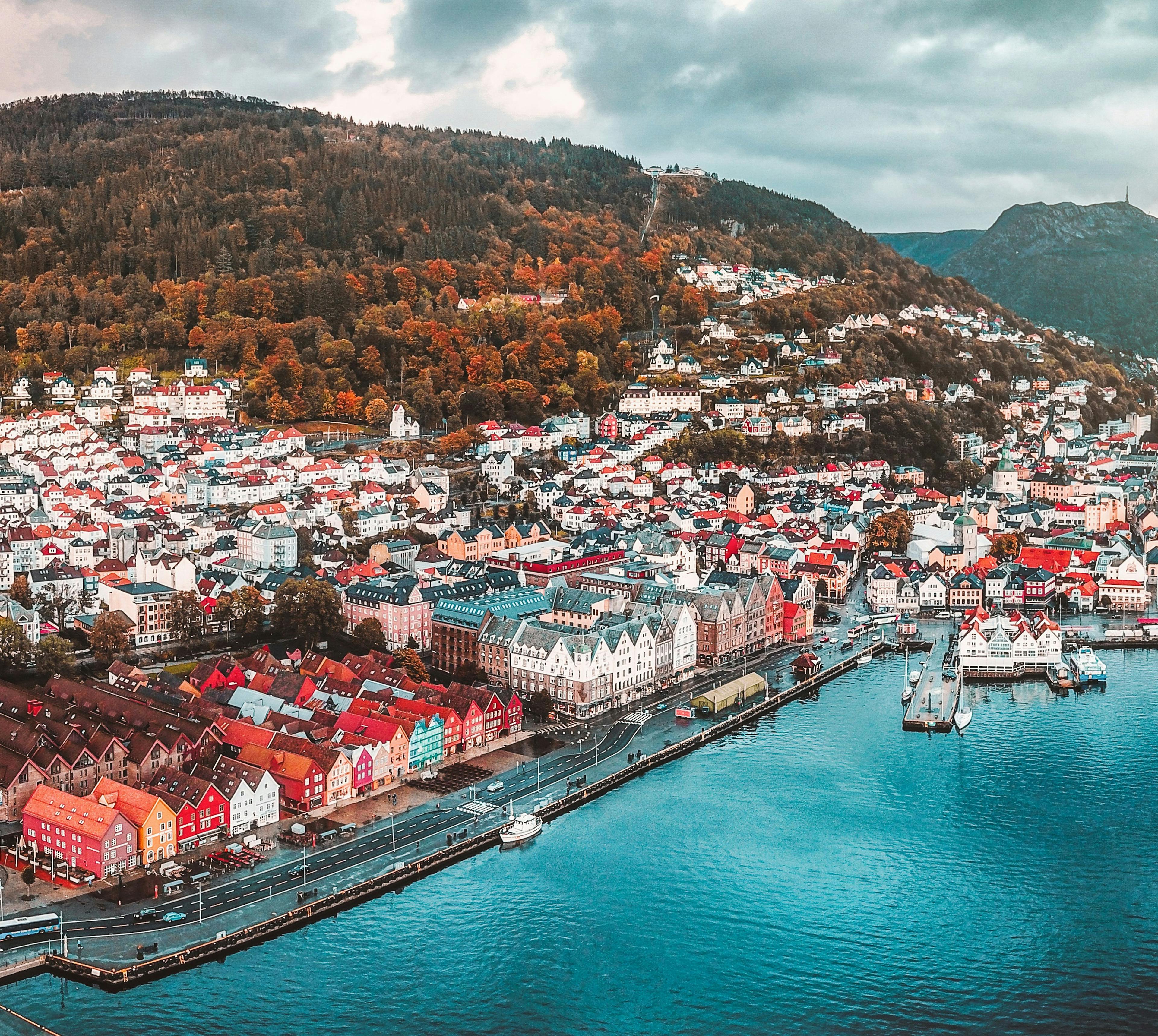 Overview of the city of Bergen