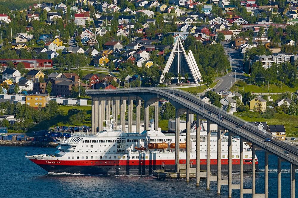 The Hurtigruten Coastal Steamer in Tromsø